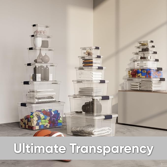 Superio 7.4 Quart Clear Plastic Storage Bin - Image 6