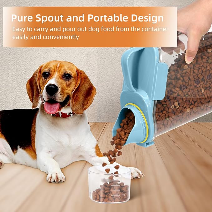 3-5 LBS Cat Dog Food Storage Container Upgraded Large Nozzle BPA-free, Plastic - Image 2