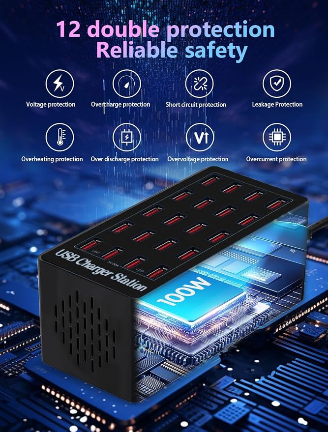 100W 20Port USB Charging Station - Image 5