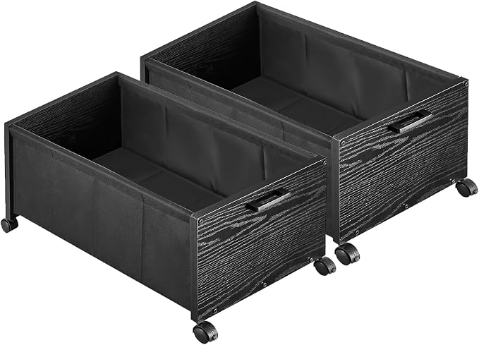 Under Bed Storage with Wheels, Wooden Under Bed Drawers On Wheels, Rolling - Image 5