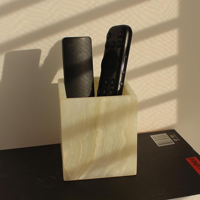 Natural Light Green Onyx Toothbrush Holders - Image 3