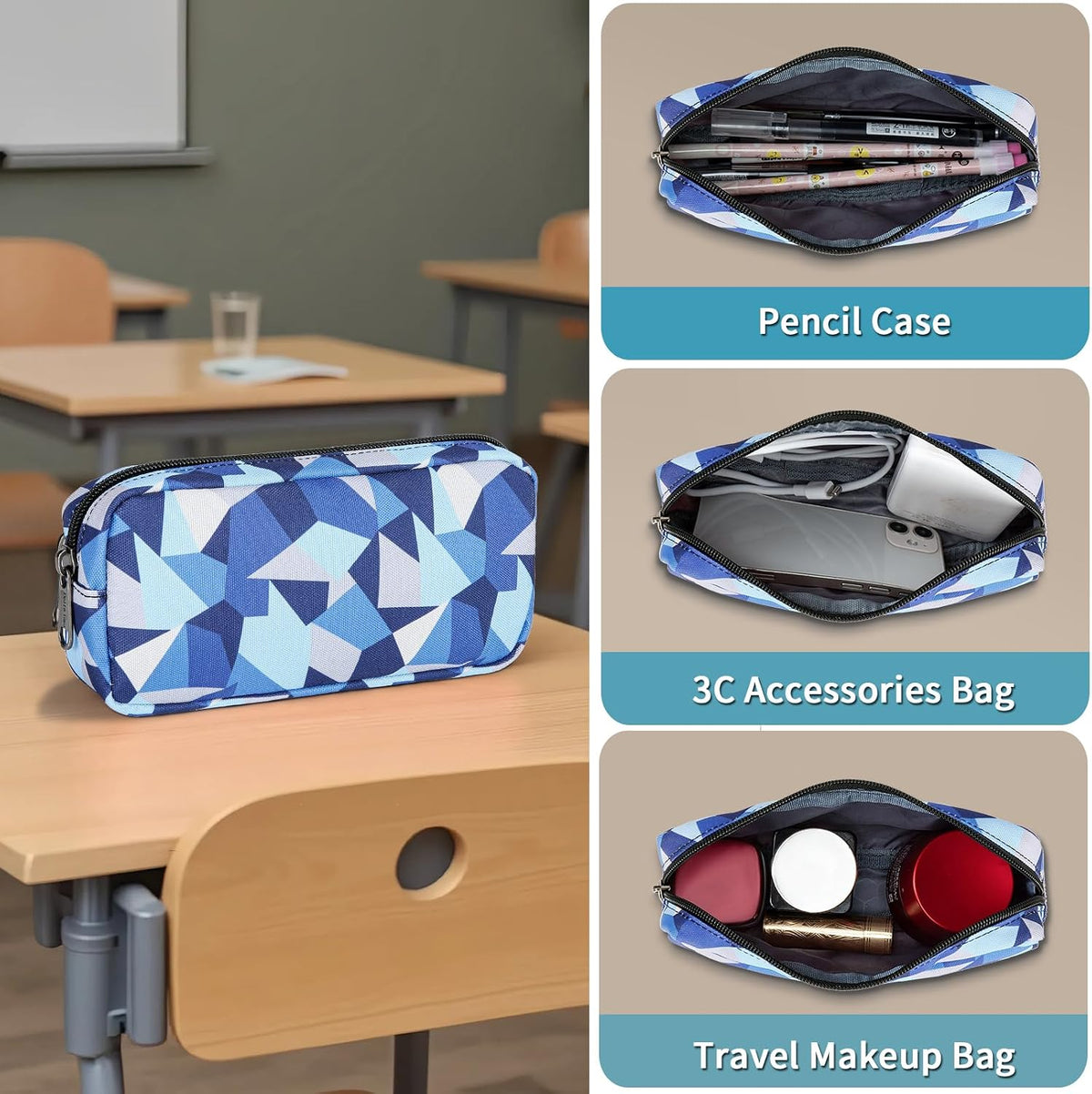 Laptop Backpack with Pencil Case, 15.6 inch Travel Backpack for Women