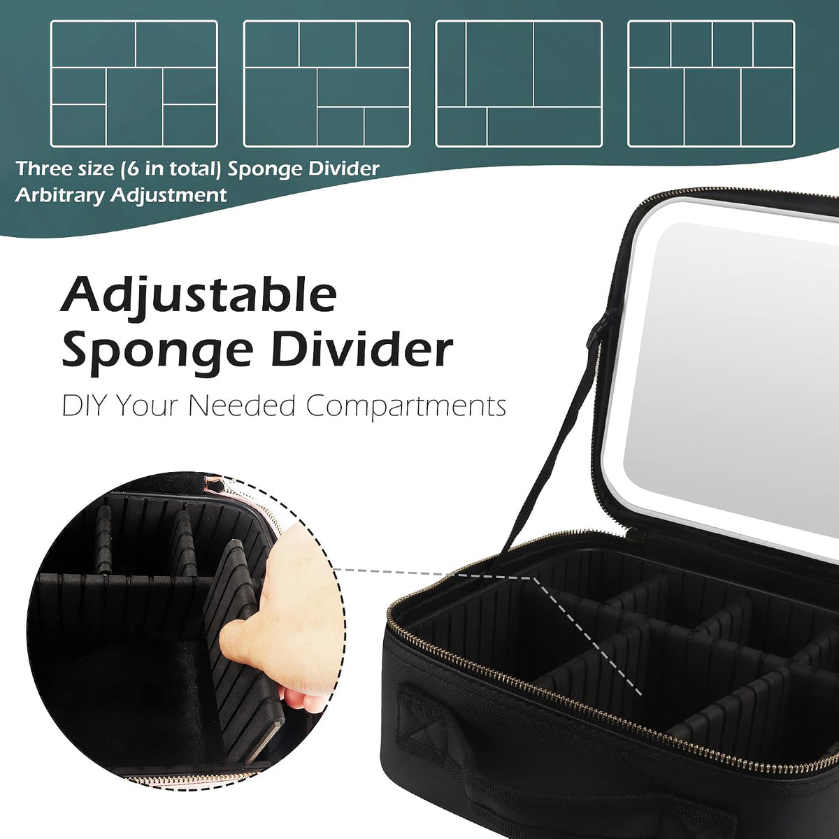 Travel Makeup Bag Cosmetic Bag Makeup Organizer Bag with Lighted