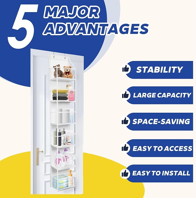 6-Tier Over The Door Hanging Organizer - Image 4