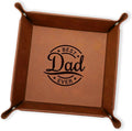 Best Dad Ever PU Leather Valet Tray, 5 Design Option, Personalized Key Bowl by YayPersonalizedGifts