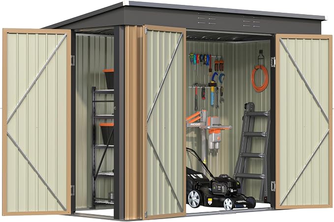 Greesum 8x4FT Outdoor Storage Shed, Metal Shed - Image 7