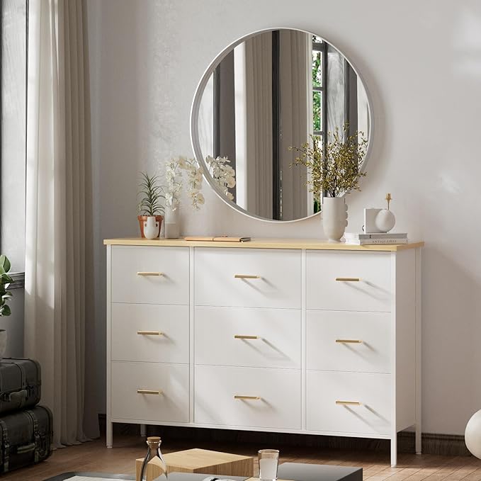 Wide TV Stand Modern TV Console, 9 Drawers Dresser - Image 2
