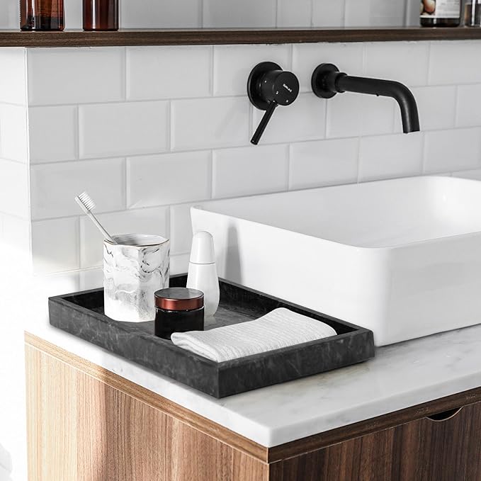 Marble Bathroom Tray, Pure Natural Vanity Tray, Marble Trays - Image 4