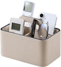 Caddy Organizer with Handle, PU Leather Remote Control Holder Desk Caddy by NICLNGSH