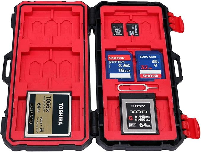 Vidpro Super Rugged Memory Card Case Holds 3 XQD, 3 CF, 12 SD & 6 MicroSD - Image 4