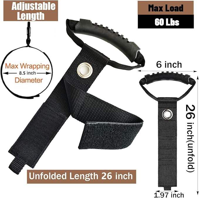 Swingers Extension Cord Holder，28 inch Heavy-Duty Storage Straps - Image 2