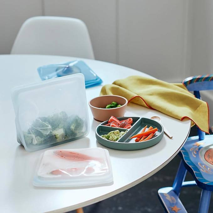 Stasher Silicone Reusable Storage Bag, Stand-Up Mid, Reusable Freezer Bag - Image 3