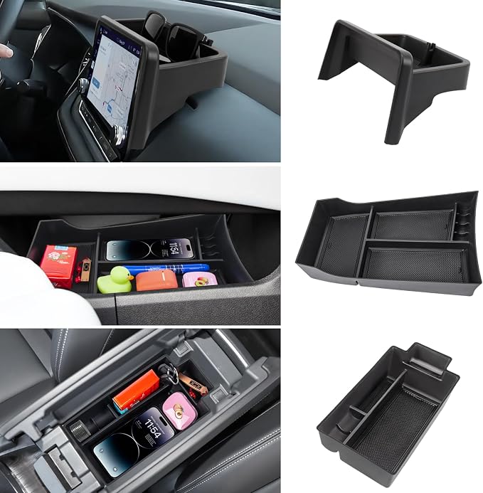 3PCS Center Console Organizer Compatible by Neepiar