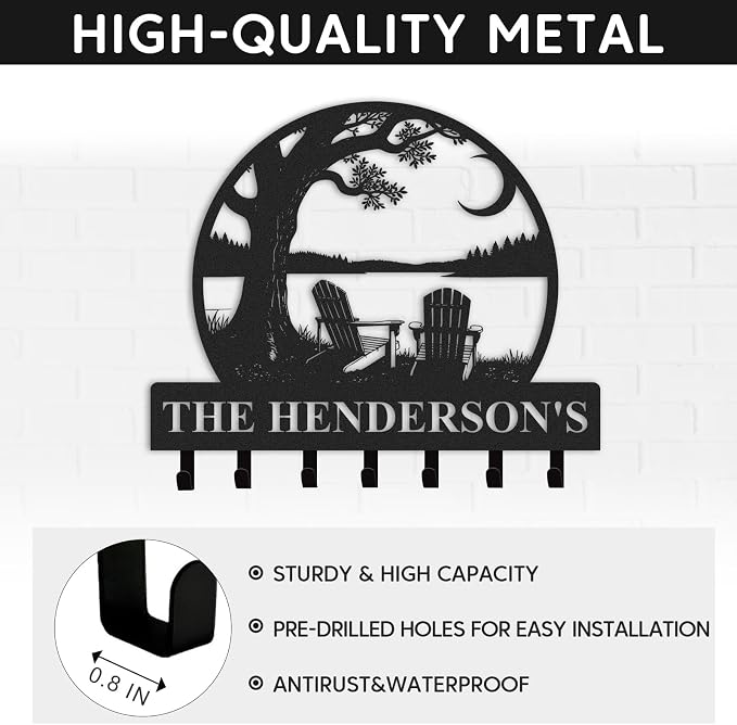 Personalized Metal Key Holder Wall Mount, Key Holder - Image 5