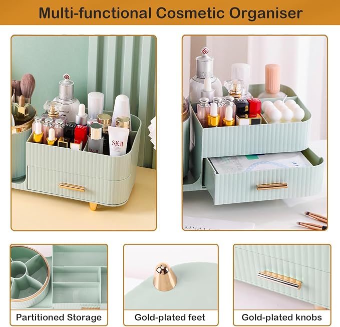 Rotating Makeup Organizer for Vanity - Image 4