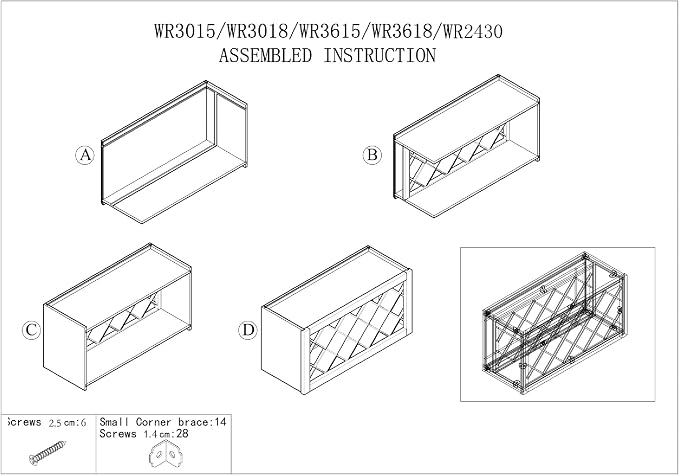 Solid Wood RTA Wine Bottle Rack Wall Cabinet - Image 7