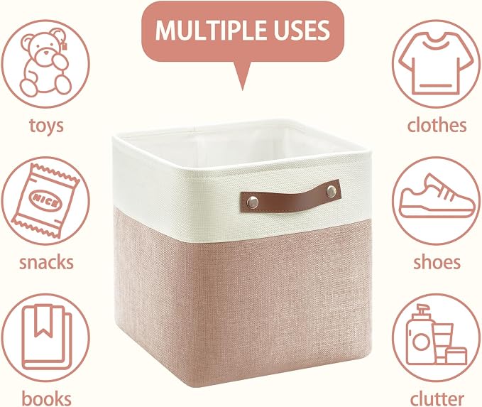 Foldable Storage Cubes 11x11 Inch, Collapsible Storage Basket - Image 5