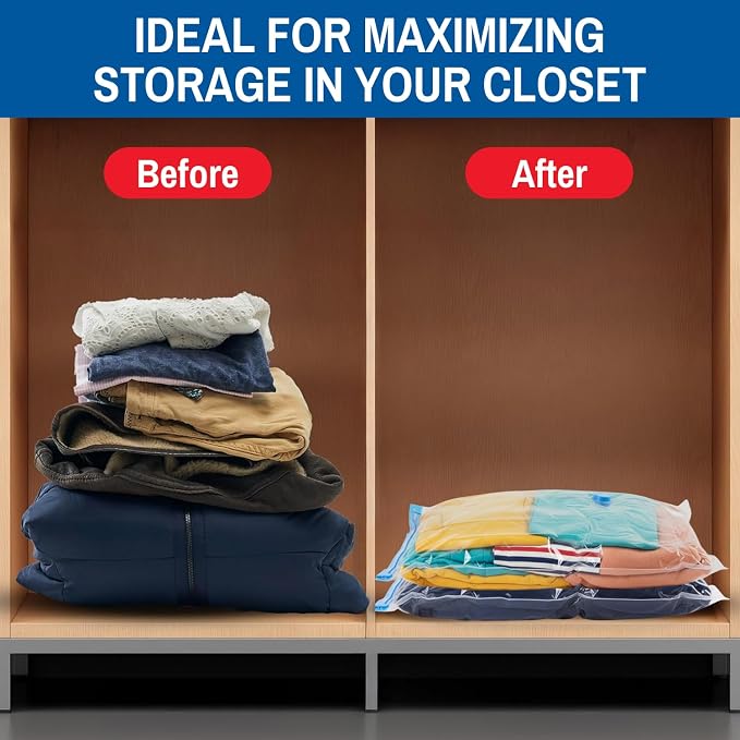 6 Pack Large Vacuum Storage Bags - Image 7