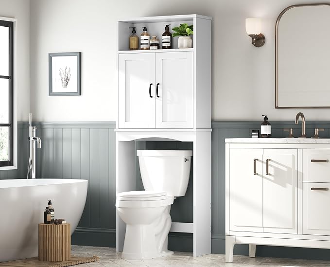 Over The Toilet Storage Cabinet, Over Toilet Storage Bathroom Organizer - Image 4