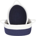 Sea Team 2-Pack Cotton Rope Baskets, Fabric Tray, Oval Open Dish by SeaTeam