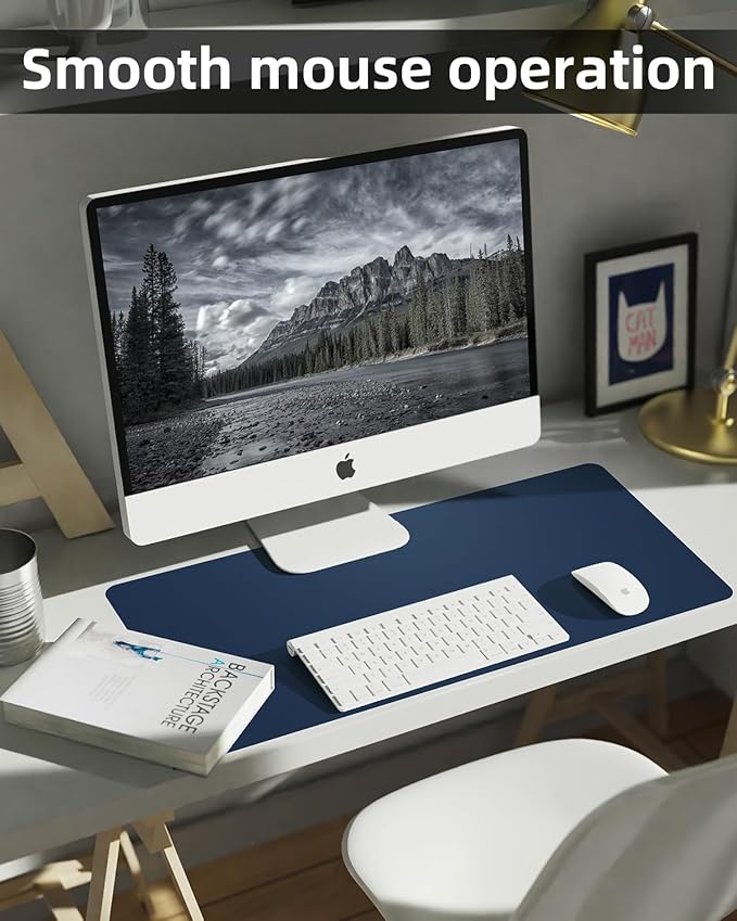Pu Leather Desk Protector & Writing Pad, Non-Slip Laptop Mat - Image 4