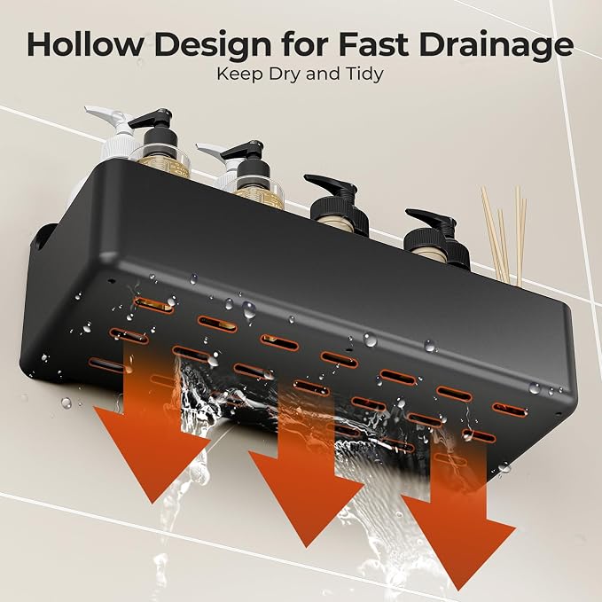 Orimade Shower Caddy 3-Pack, No-Drill Adhesive Shelves - Image 6