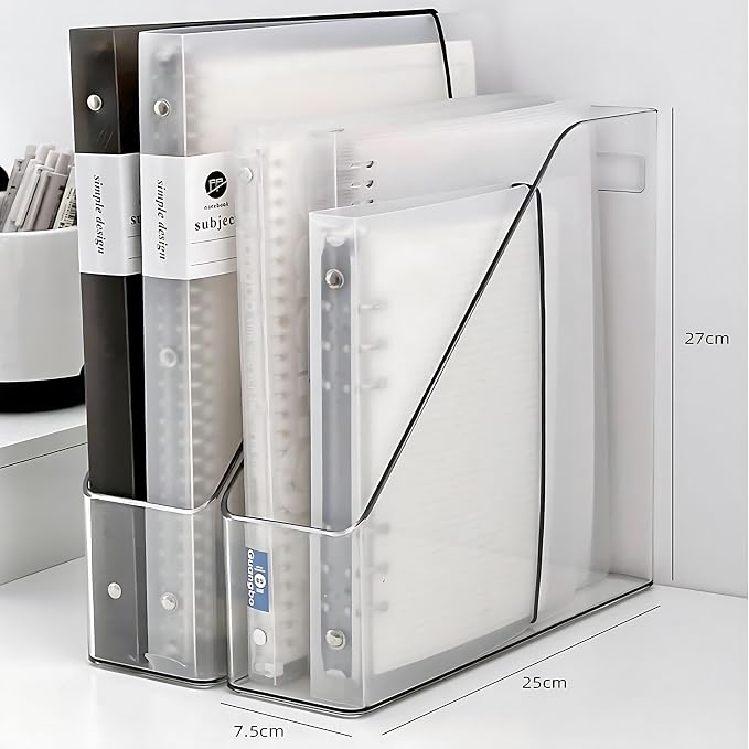 4-Pack Acrylic Magazine Holder & Book Organizer Clear Desktop File Storage Rack - Image 2