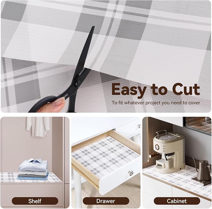 Drawer Shelf Liner for Kitchen Cabinets 12 in x 20 FT, Non Adhesive Slip - Image 5
