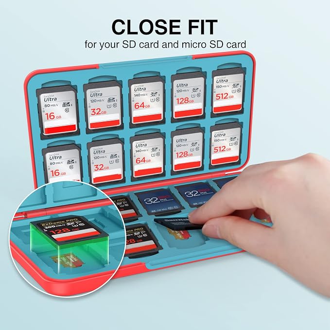 HEIYING SD Card Holder for SD/TF Cards, Portable Memory Card Storage Case - Image 4