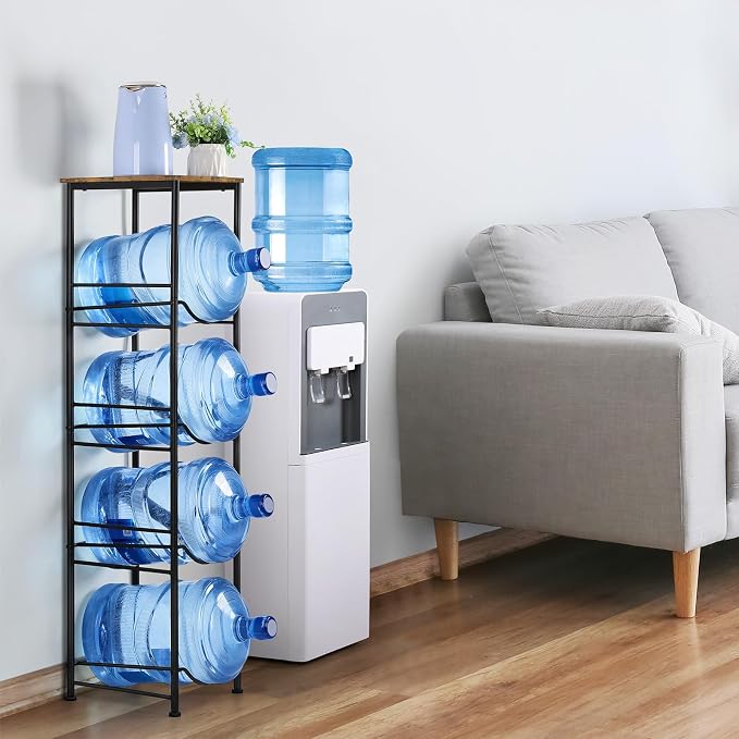 ETELI 5 Gallon Water Bottle Holder Organizer 4 Tier Water Cooler Jug Rack - Image 4