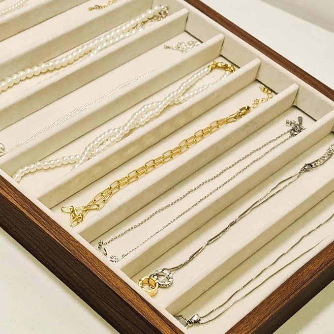 Large Jewelry Trays for Drawers Stackable Velvet Jewelry Display for Vendors - Image 6
