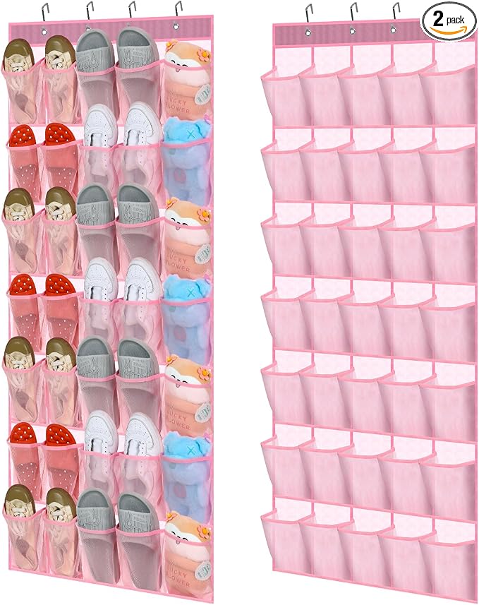 Windyun 2 Pcs 70 Large over The Door Shoe Organizer Hanging Shoe Rack by Windyun