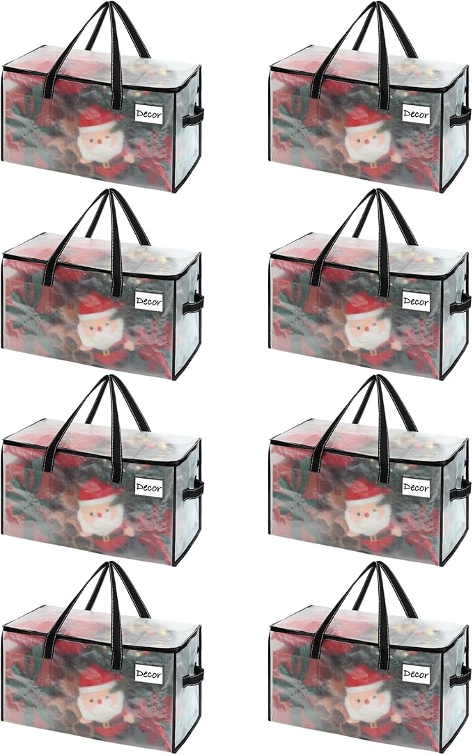 VENO 8 Pack Moving Bags, Comforter and Blanket Storage Bags by Veno