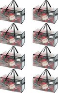 VENO 8 Pack Moving Bags, Comforter and Blanket Storage Bags by Veno