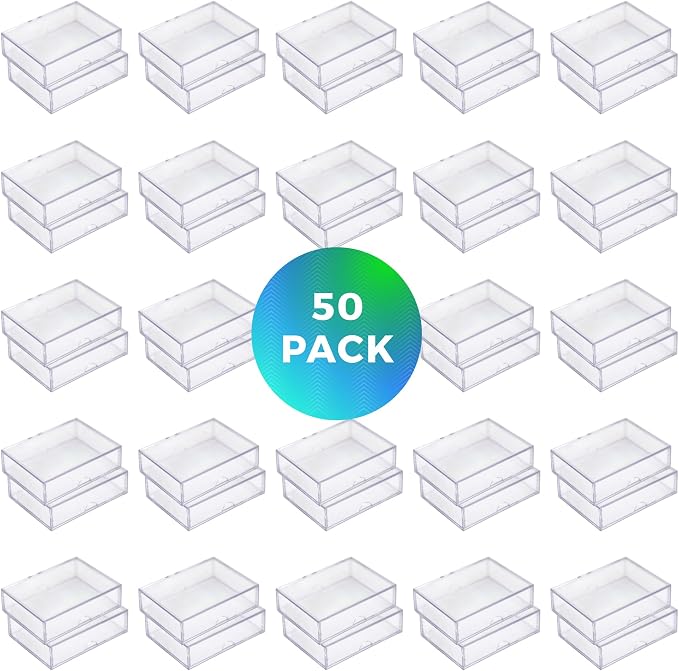 50 Pack Clear Acrylic Card Storage Boxes - Image 2