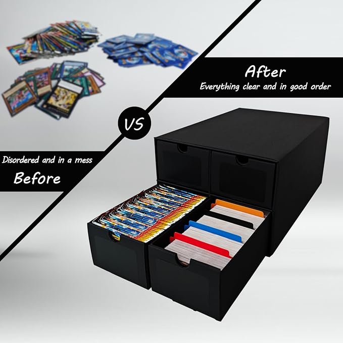 4 Sets Trading Card Storage Boxes, Includes 16-750 CT Boxes & 64 Dividers - Image 7