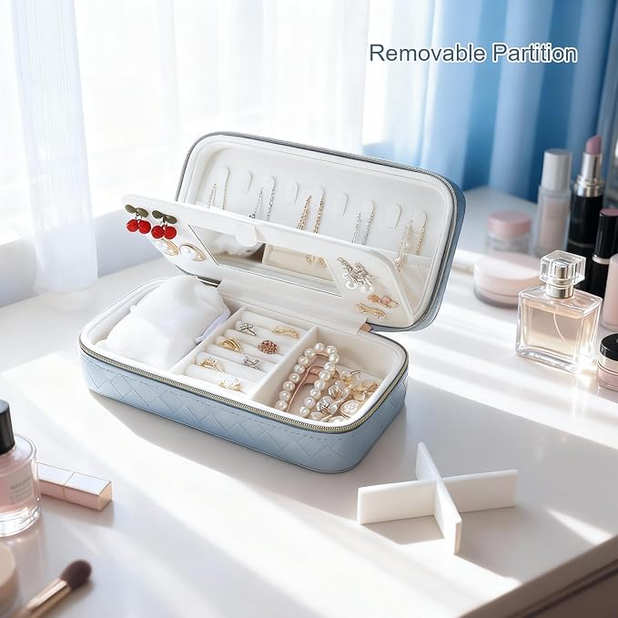 DesignSter Jewelry Organizer, Small Portable Travel Jewelry Storage - Image 6