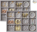 Large Velvet Jewelry Tray 2 Pack Stackable Jewelry Display Drawer Inserts Trays by Unknown