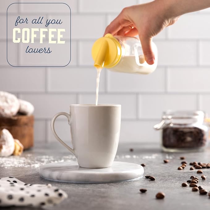 kitchentoolz Glass Creamer Bottle 12 Oz Square Glass Milk Bottle - Image 5