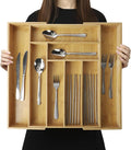 Expandable Bamboo Drawer Organizer – Large 20"x16.9" Size by BAMOTTOCRAFTBAMBOO