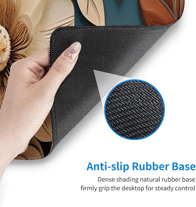Gaming Mouse Pad, Large Non-Slip Rubber Base Mousepad, Keyboard Mouse Mat - Image 7