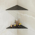 Corner Shower Caddy Shelf, Recessed Built-in Bathroom Storage by PeakTrivol