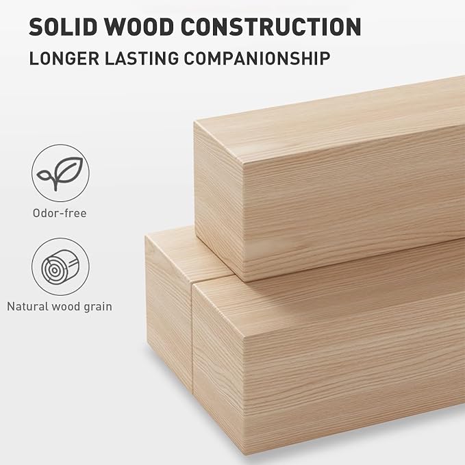 Dual Monitor Stand Riser, 47Inch Solid Wood Desktop Organizer - Image 3