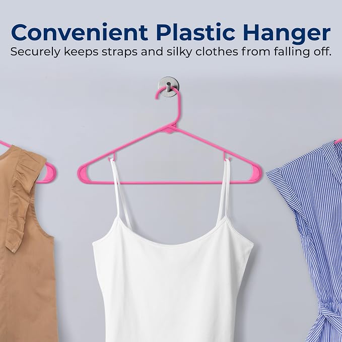 SereneLife 50 Pack Plastic Hangers, Space-Saving Closet Organizers, Durable and - Image 6