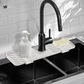 Meiliweser Silicone Faucet Mat for Kitchen Sink – Gen 3 10° Slope Splash Guard by Meiliweser