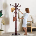 Solid Wooden Coat Rack Stand, Coat Racks Freestanding by Haicang