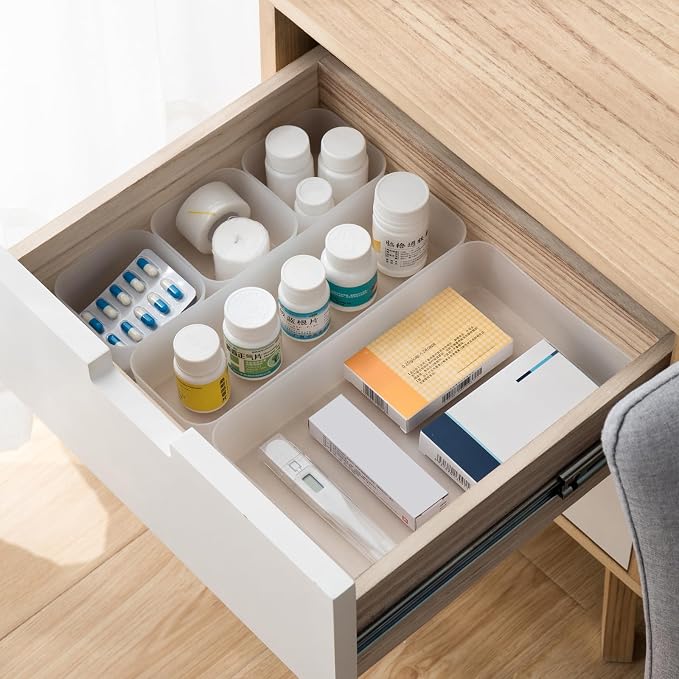 Poeland 5 Pcs Drawer Organizer Tray Storage Box - Image 3