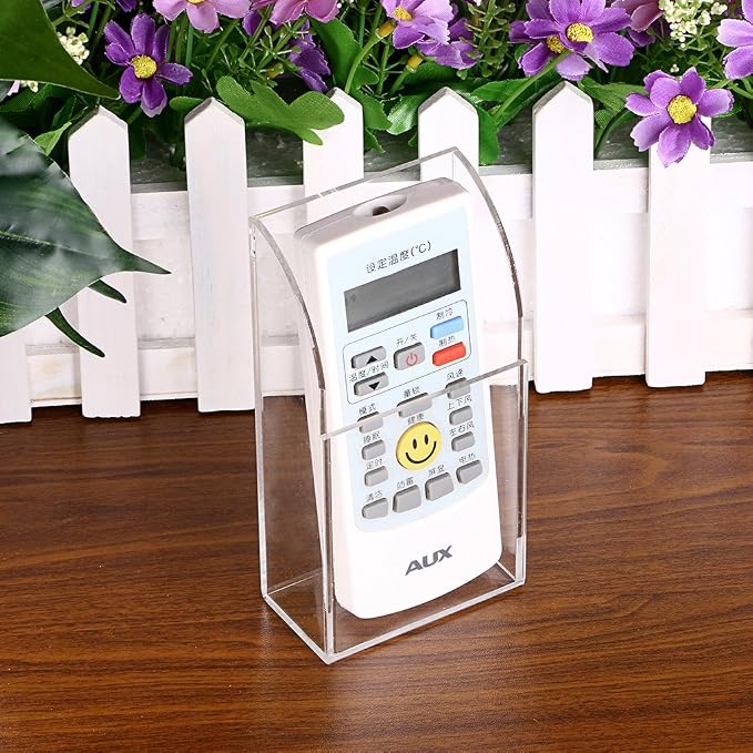 Hipiwe Wall Mount Remote Control Holder Clear Acrylic Media Organizer Storage - Image 8