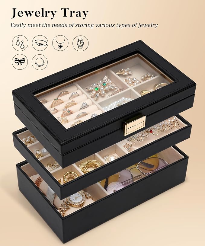 Homde Jewelry Tray Stackable Jewelry Box - Image 2