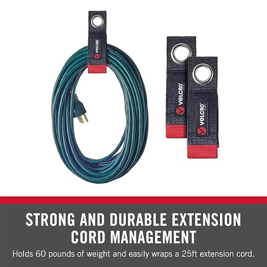 Velcro Brand Extension Cord Organizer Holder. Heavy Duty Straps - Image 3
